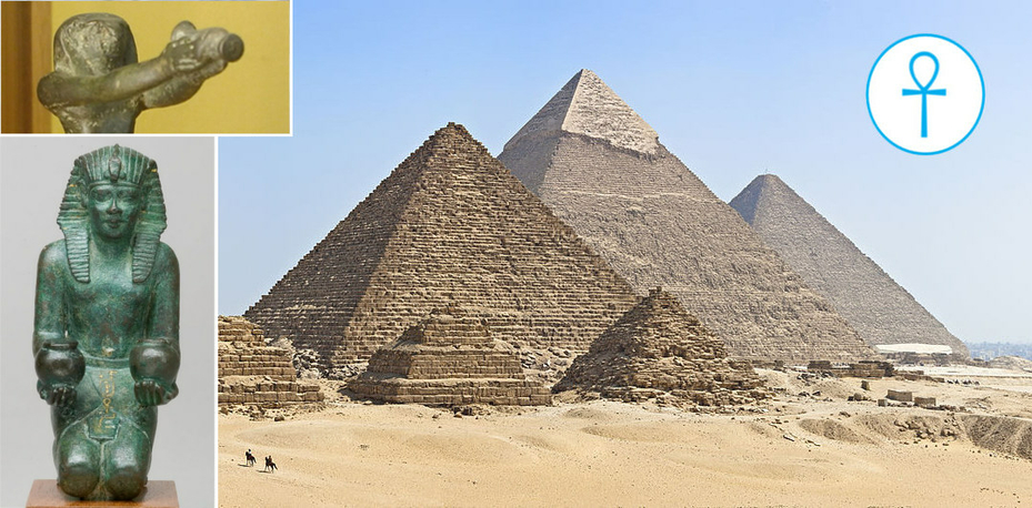 Grande Pyramide de Kheops Gizeh Ancienne Egypte Pharaon Offrandes Dieu Egyptien